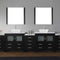 Modern Fittings Dior 118" Double Bath Vanity with Marble Top and Square Sinks Faucets