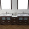 Modern Fittings Dior 126" Double Bath Vanity with Top and Integrated Square Sinks Faucets 