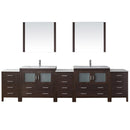 Modern Fittings Dior 126" Double Bath Vanity with Top and Integrated Square Sinks Faucets 