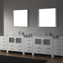 Modern Fittings Dior 126" Double Bath Vanity with Top and Integrated Square Sinks Faucets 