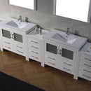 Modern Fittings Dior 126" Double Bath Vanity with Top and Integrated Square Sinks Faucets 