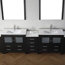 Modern Fittings Dior 126" Double Bath Vanity with Top and Integrated Square Sinks Faucets 