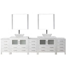 Modern Fittings Dior 126" Double Bath Vanity with Marble Top and Square Sinks Faucets