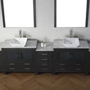 Modern Fittings Dior 126" Double Bath Vanity with Marble Top and Square Sinks Faucets