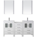 Modern Fittings Dior 66" Double Bath Vanity in Espresso with Top and Integrated Square Sinks Faucets