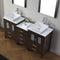 Modern Fittings Dior 66" Double Bath Vanity with Engineered Stone Top and Square Sinks Faucets