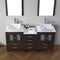 Modern Fittings Dior 66" Double Bath Vanity with Engineered Stone Top and Square Sinks Faucets