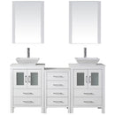 Modern Fittings Dior 66" Double Bath Vanity with Engineered Stone Top and Square Sinks Faucets