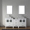 Modern Fittings Dior 66" Double Bath Vanity with Marble Top and Square Sinks Faucets