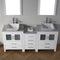 Modern Fittings Dior 66" Double Bath Vanity with Marble Top and Square Sinks Faucets