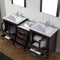 Modern Fittings Dior 74" Double Bath Vanity with Top and Integrated Square Sinks Faucets