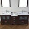 Modern Fittings Dior 74" Double Bath Vanity with Top and Integrated Square Sinks Faucets