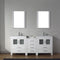 Modern Fittings Dior 74" Double Bath Vanity with Top and Integrated Square Sinks Faucets