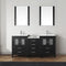 Modern Fittings Dior 74" Double Bath Vanity with Top and Integrated Square Sinks Faucets