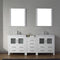 Modern Fittings Dior 78" Double Bath Vanity with Ceramic Top and Integrated Square Sinks Faucets