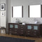 Modern Fittings Dior 78" Double Bath Vanity with Marble Top and Square Sinks Faucets