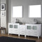 Modern Fittings Dior 78" Double Bath Vanity with Marble Top and Square Sinks Faucets