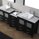 Modern Fittings Dior 78" Double Bath Vanity with Marble Top and Square Sinks Faucets