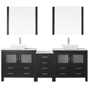 Modern Fittings Dior 78" Double Bath Vanity with Marble Top and Square Sinks Faucets