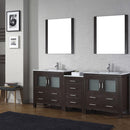 Modern Fittings Dior 82" Double Bath Vanity with Ceramic Top and Integrated Square Sinks Faucets