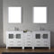 Modern Fittings Dior 82" Double Bath Vanity with Ceramic Top and Integrated Square Sinks Faucets