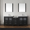 Modern Fittings Dior 82" Double Bath Vanity with Ceramic Top and Integrated Square Sinks Faucets