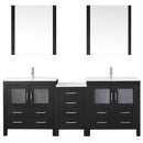 Modern Fittings Dior 82" Double Bath Vanity with Ceramic Top and Integrated Square Sinks Faucets