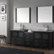 Modern Fittings Dior 82" Double Bath Vanity with Marble Top and Square Sinks Faucets