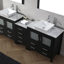 Modern Fittings Dior 82" Double Bath Vanity with Marble Top and Square Sinks Faucets