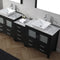 Modern Fittings Dior 82" Double Bath Vanity with Marble Top and Square Sinks Faucets