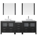 Modern Fittings Dior 82" Double Bath Vanity with Marble Top and Square Sinks Faucets