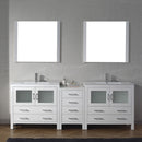 Modern Fittings Dior 90" Double Bath Vanity with Ceramic Top and Integrated Square Sinks Faucets