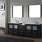 Modern Fittings Dior 90" Double Bath Vanity with Ceramic Top and Integrated Square Sinks Faucets