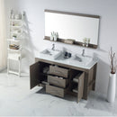 Modern Fittings Tavian 60" Double Bath Vanity with Engineered Stone Top and Square Sinks