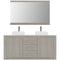 Modern Fittings Tavian 60" Double Bath Vanity with Engineered Stone Top and Square Sinks