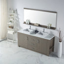 Modern Fittings Tavian 72" Double Bath Vanity with Engineered Stone Top and Square Sinks