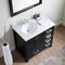 Modern Fittings Caroline Premium 36" Single Bath Vanity with Marble Top and Round Sink