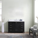 Modern Fittings Caroline Premium 48" Single Bath Vanity with Marble Top and Square Sink