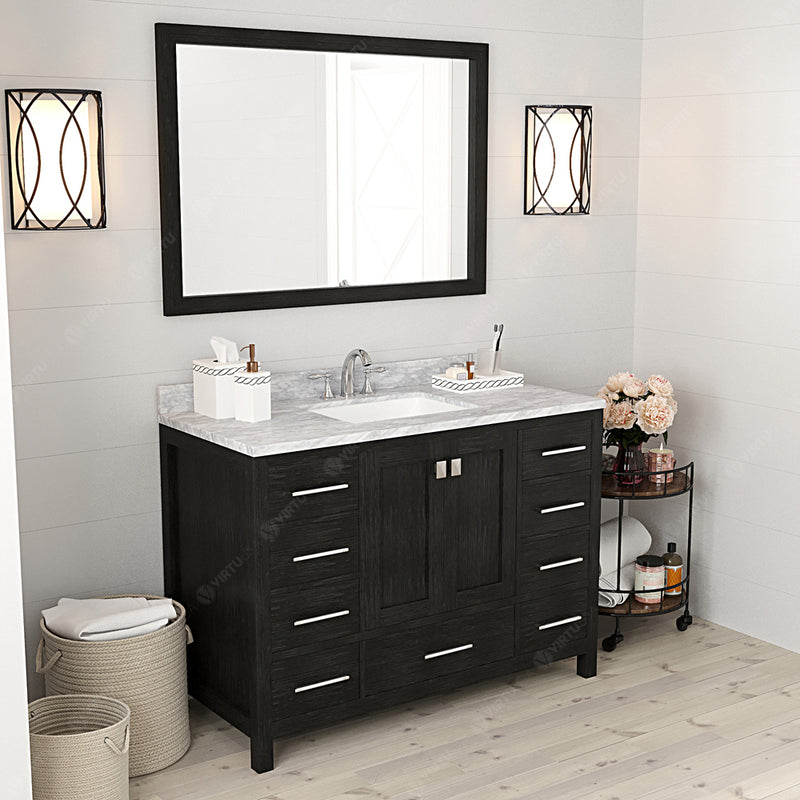 Modern Fittings Caroline Premium 48" Single Bath Vanity with Marble Top and Square Sink