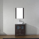 Modern Fittings Dior 28" Single Bath Vanity in White Marble Top and Square Sink with Matching Mirror