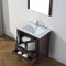 Modern Fittings Dior 30" Single Bath Vanity in White Ceramic Top and Integrated Square Sink with Matching Mirror