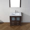 Modern Fittings Dior 30" Single Bath Vanity in White Ceramic Top and Integrated Square Sink with Matching Mirror