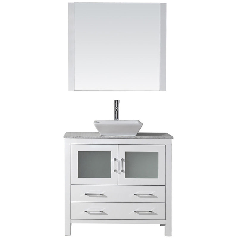 Modern Fittings Dior 30" Single Bath Vanity with Marble Top and Square Sink Faucet