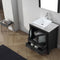 Modern Fittings Dior 30" Single Bath Vanity with Marble Top and Square Sink Faucet