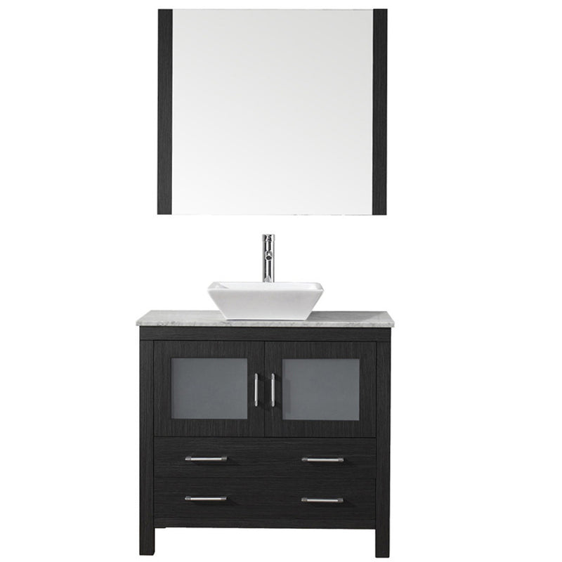 Modern Fittings Dior 30" Single Bath Vanity with Marble Top and Square Sink Faucet