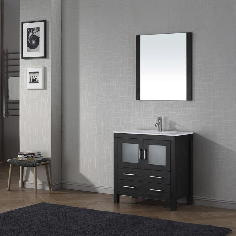 Modern Fittings Dior 32" Single Bath Vanity with Ceramic Top and Integrated Square Sink Faucet