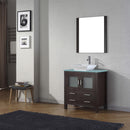 Modern Fittings Dior 32" Single Bath Vanity with Glass Top and Square Sink Faucet