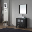 Modern Fittings Dior 32" Single Bath Vanity with Glass Top and Square Sink Faucet