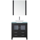 Modern Fittings Dior 32" Single Bath Vanity with Glass Top and Square Sink Faucet