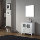 Modern Fittings Dior 32" Single Bath Vanity with Engineered Stone Top and Square Sink Faucet